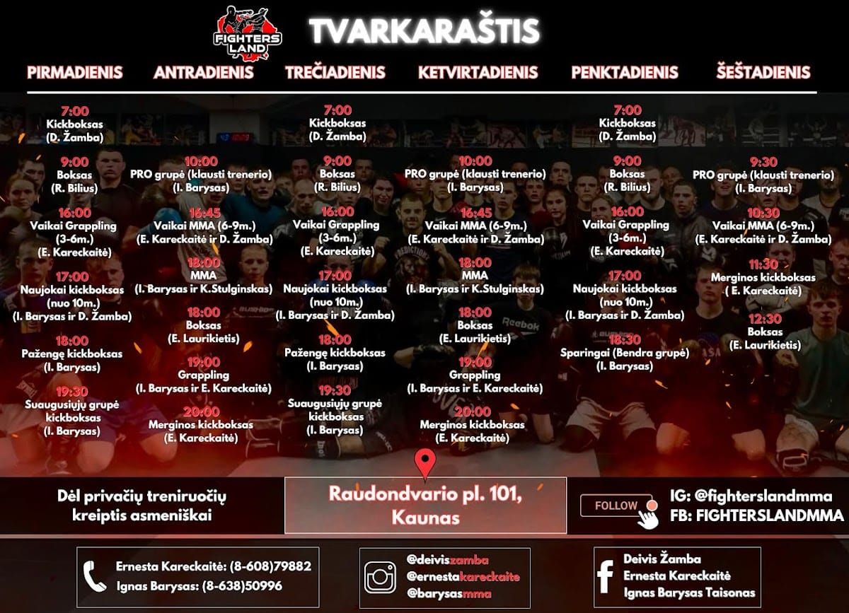Fightersland kovos menų klubas
